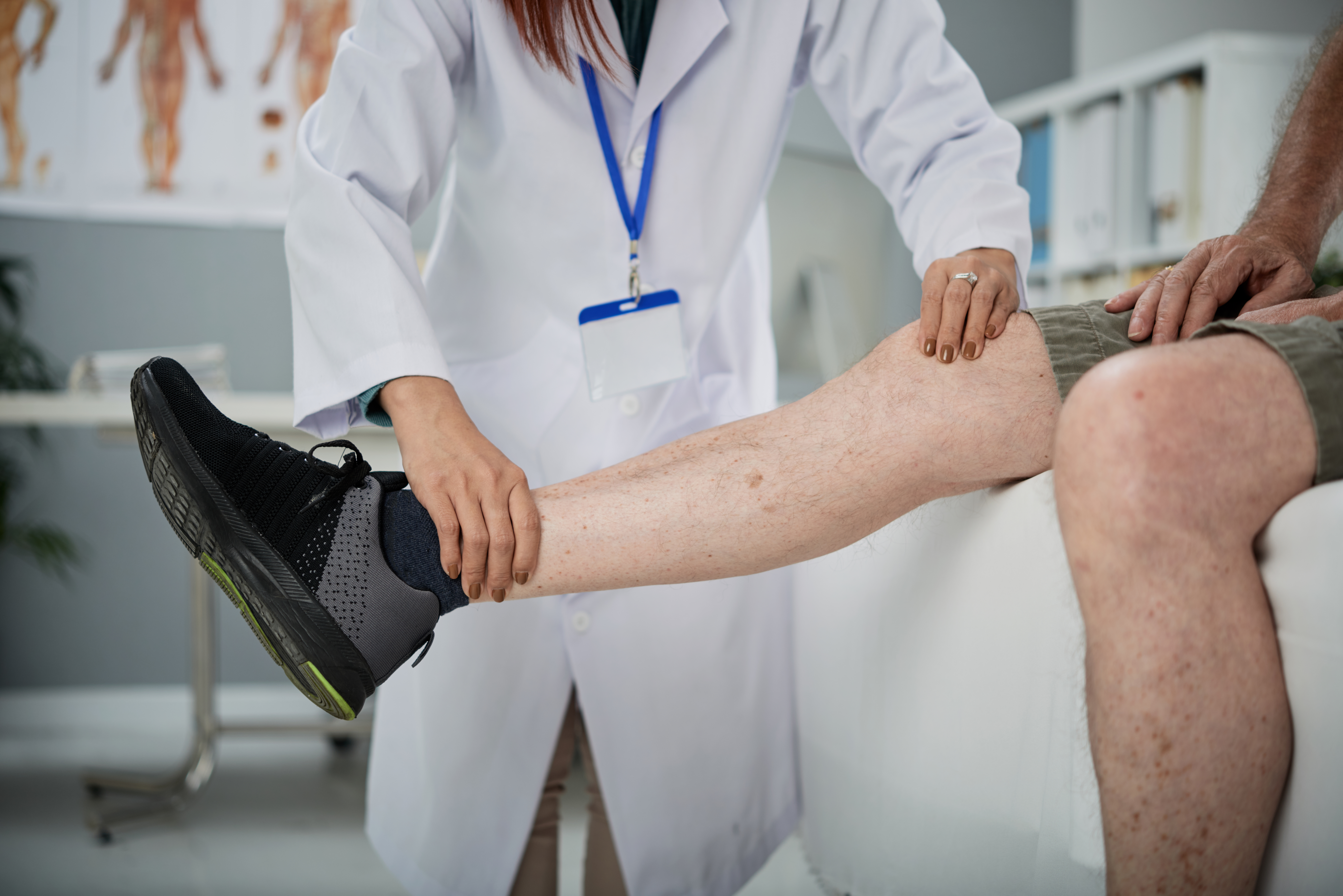 Patient walking after vein treatment